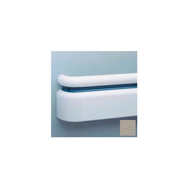 Pawling All Vinyl Three-Piece Handrail System, 6.25" Face, Aluminum Retainer, 12' Long, Chinchilla BR-400V-297 - main